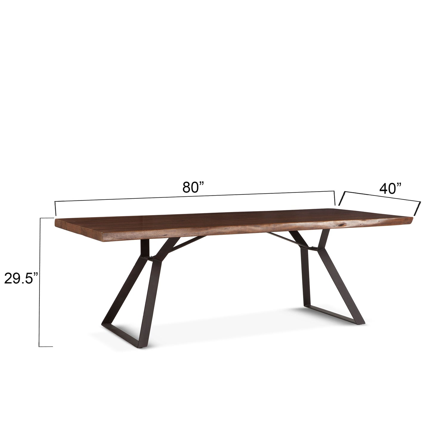 80" Walnut Dining Table