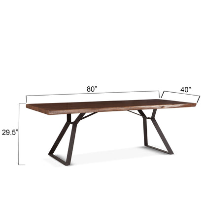 80" Walnut Dining Table