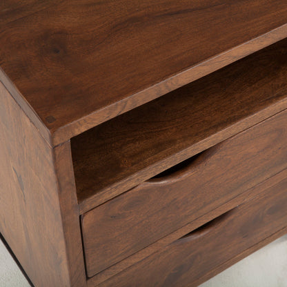 23" Walnut Wood Nightstand