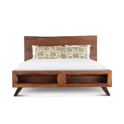 90" Walnut King Size Bed