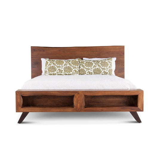 90" Walnut King Size Bed