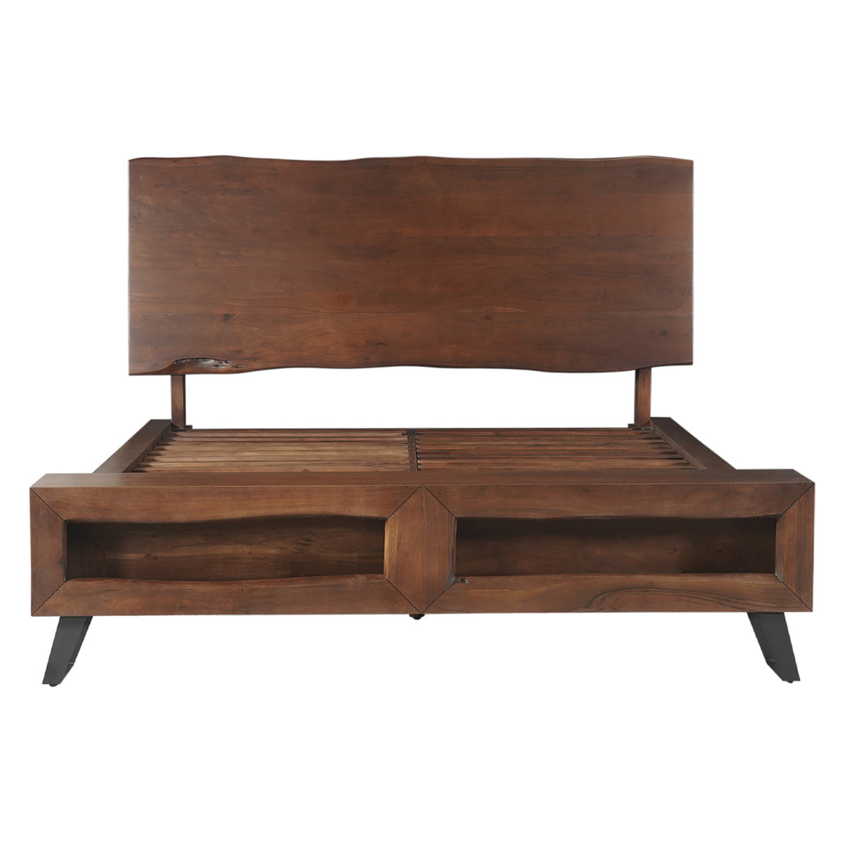 90" Walnut King Size Bed