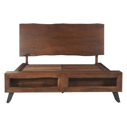 90" Walnut King Size Bed