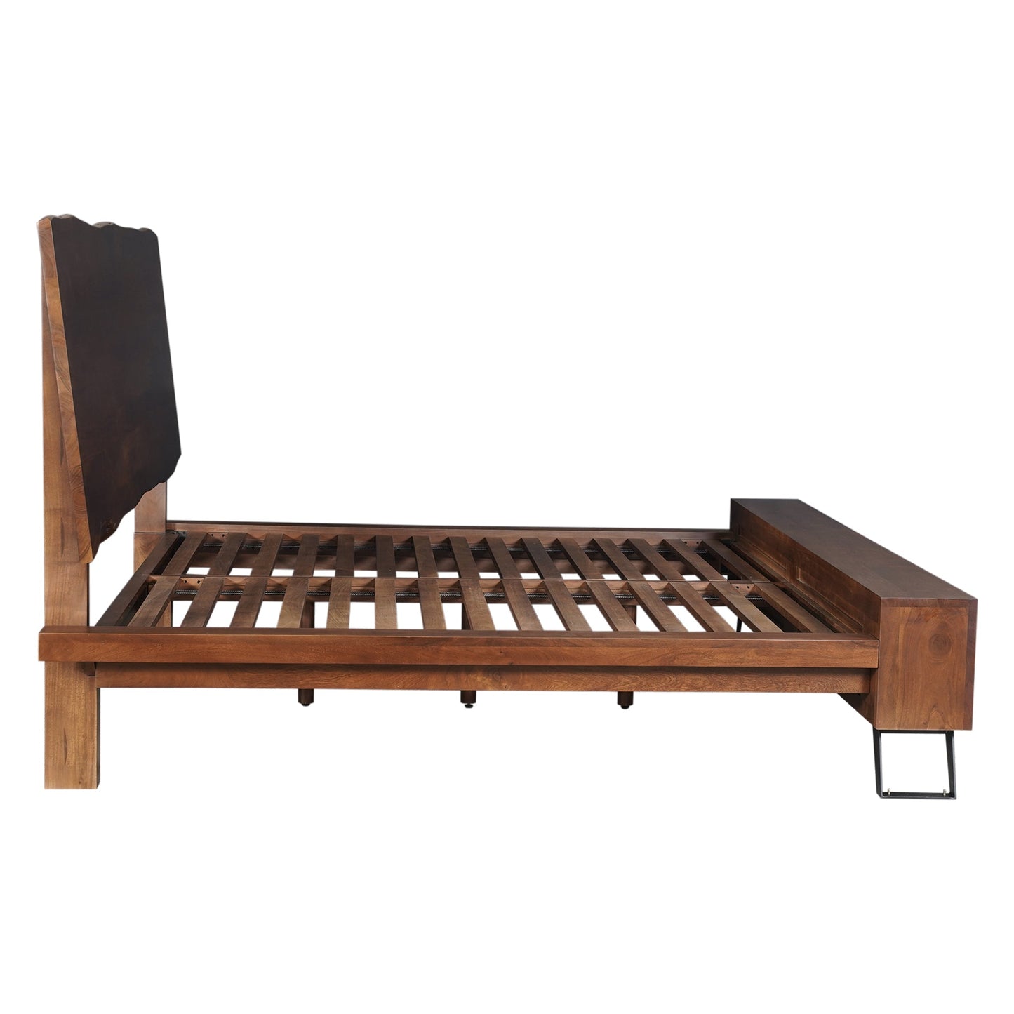 90" Walnut King Size Bed