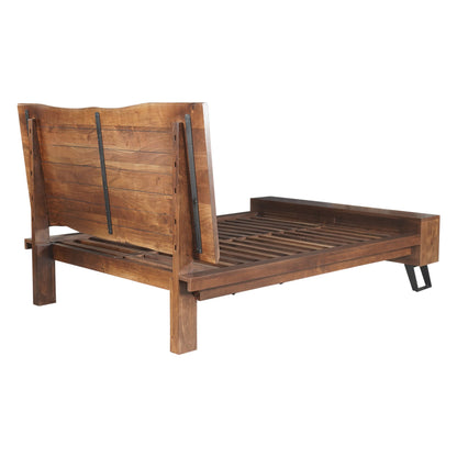 75" Walnut Queen Size Bed