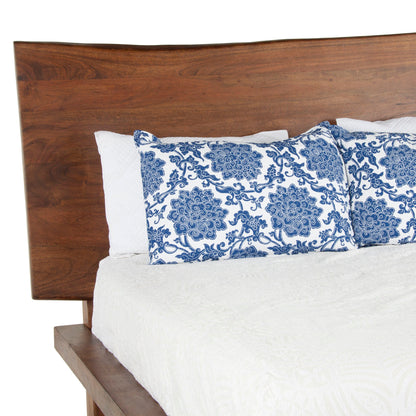 75" Walnut Queen Size Bed