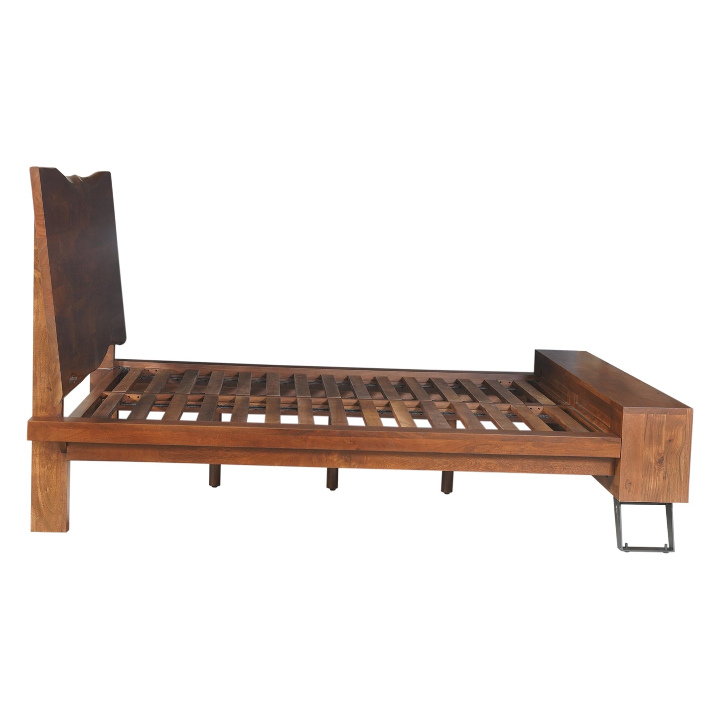 75" Walnut Queen Size Bed