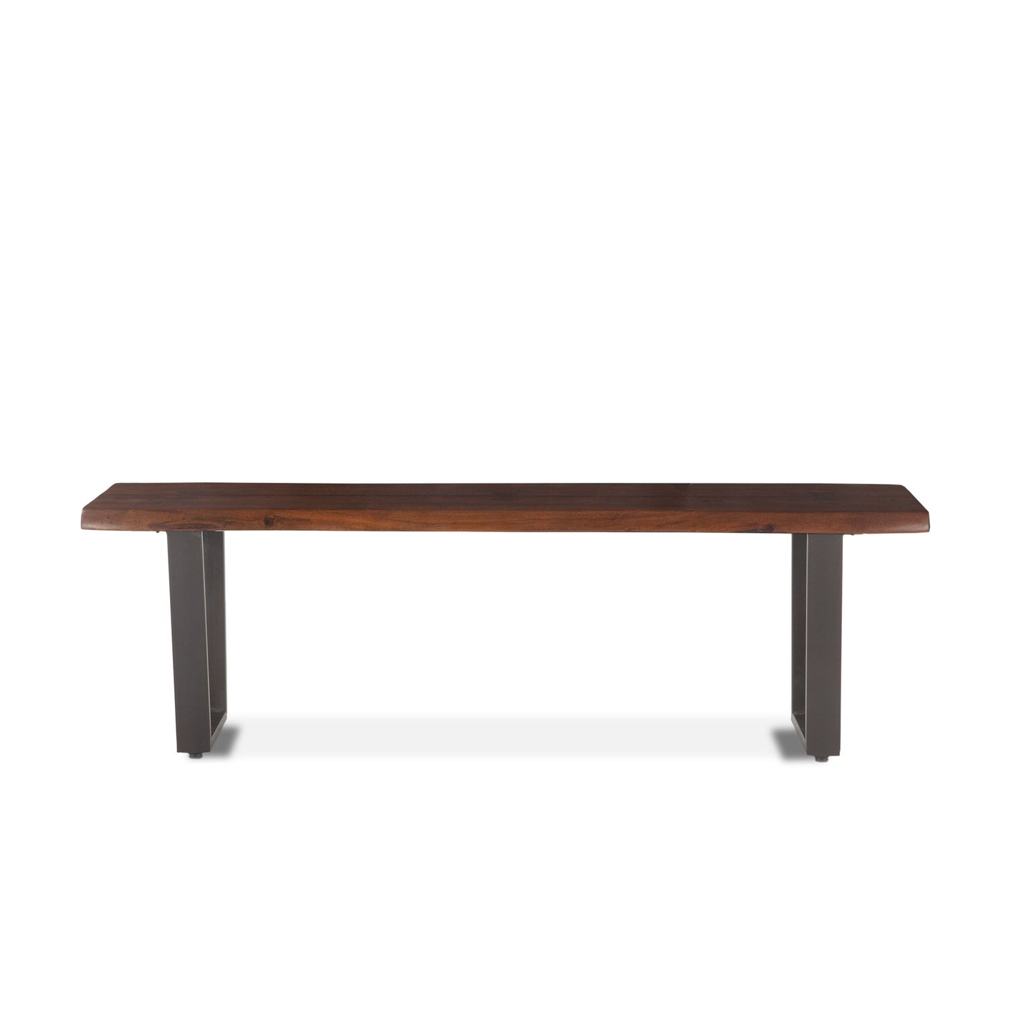 56" Walnut Acacia Wood Bench