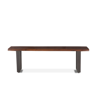 56" Walnut Acacia Wood Bench
