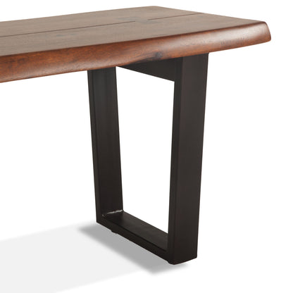 56" Walnut Acacia Wood Bench