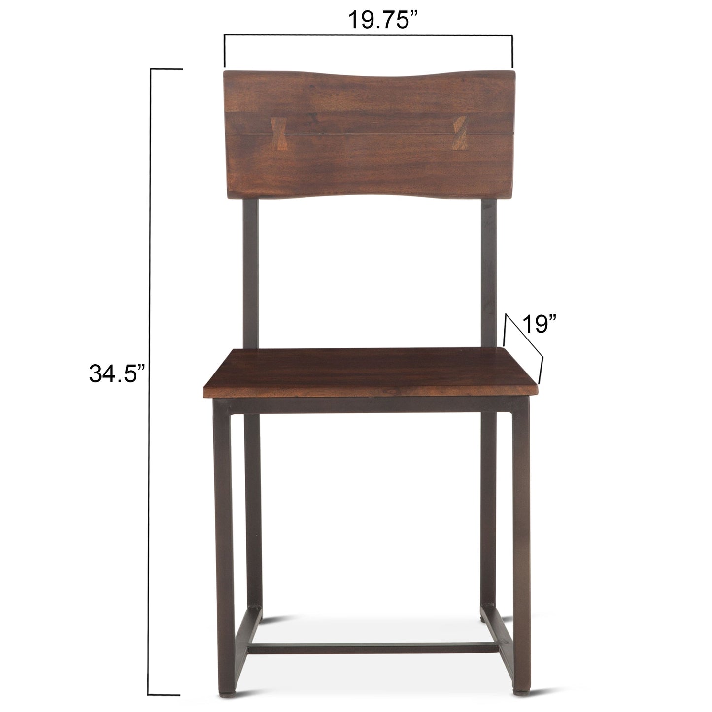 19" Dining Chair in Walnut Wood