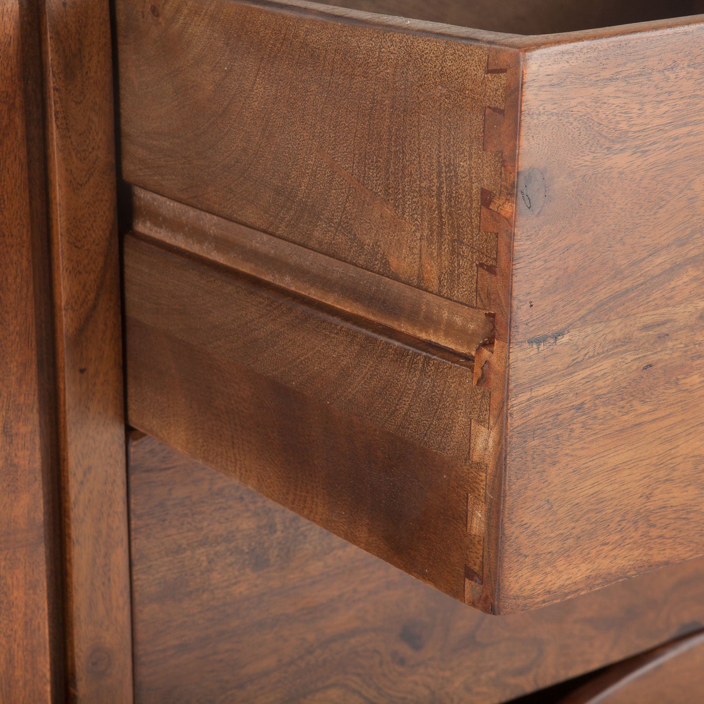 54" Walnut Acacia Wood Sideboard