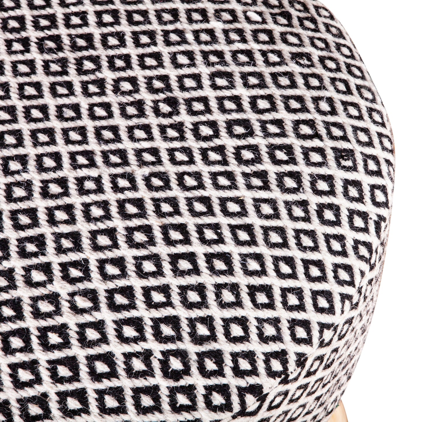 24" Handloom Durry Upholstered Accent Stool