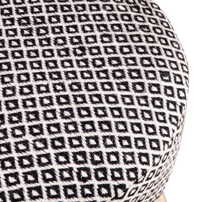 24" Handloom Durry Upholstered Accent Stool