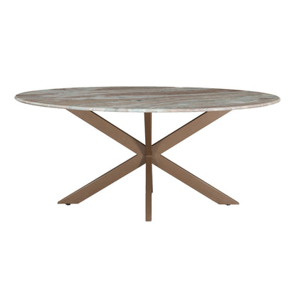 70" Sawar Marble Oval Dining Table