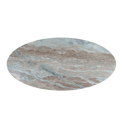 70" Sawar Marble Oval Dining Table