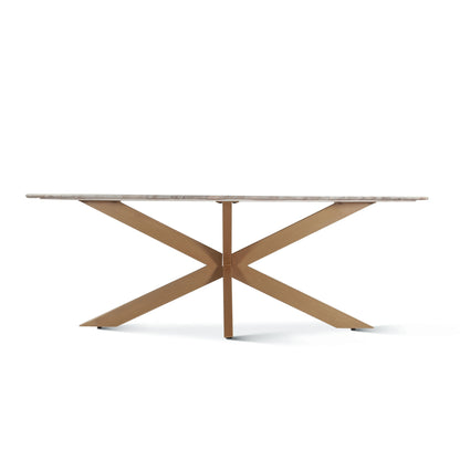 90" Sawar Marble Oval Dining Table