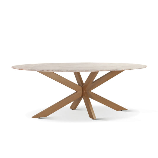90" Sawar Marble Oval Dining Table