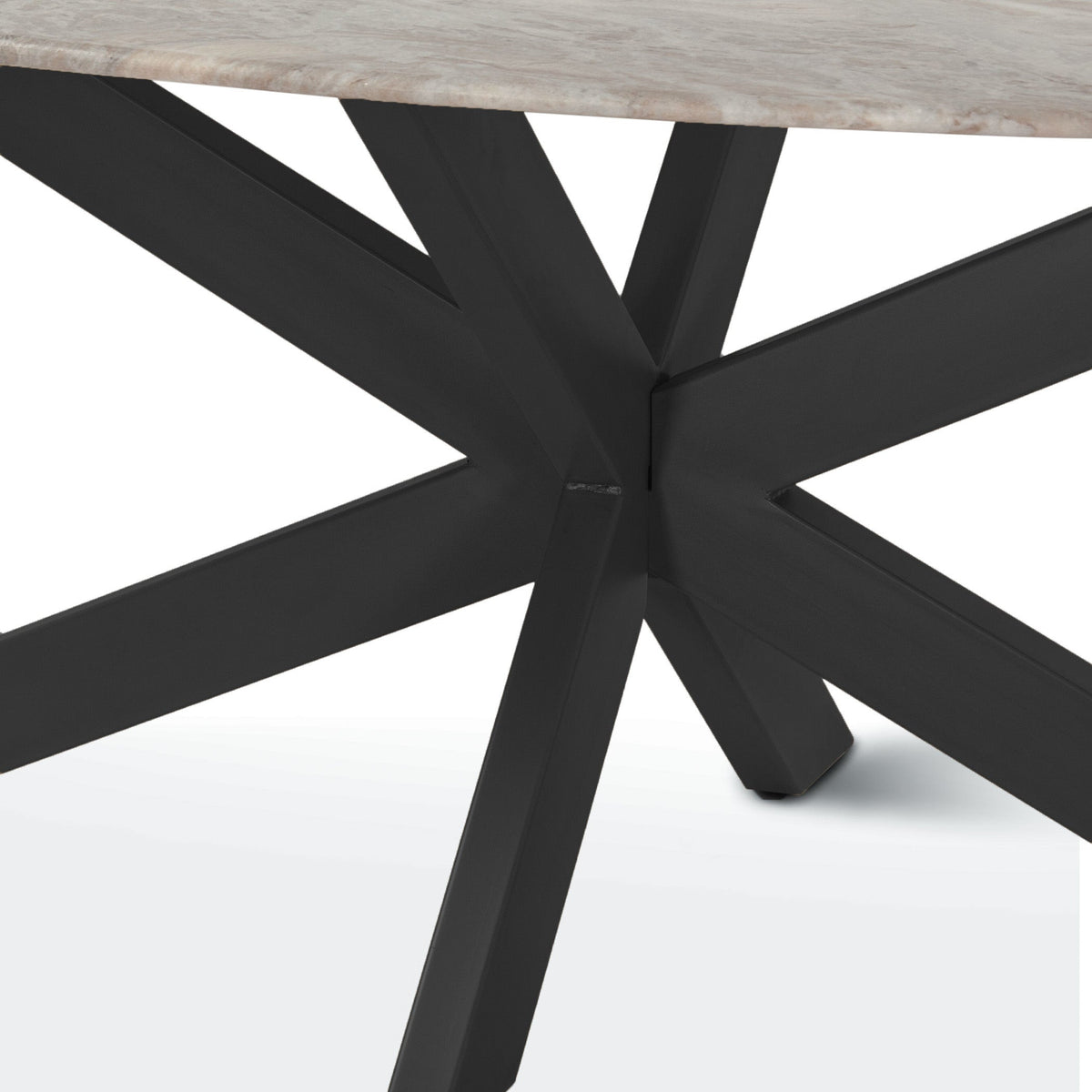 90.5" Sawar Marble Oval Dining Table