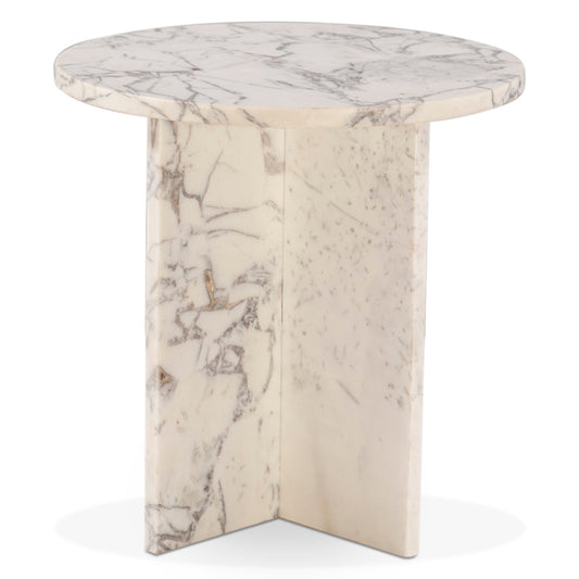 20" Alabaster Marble Side Table