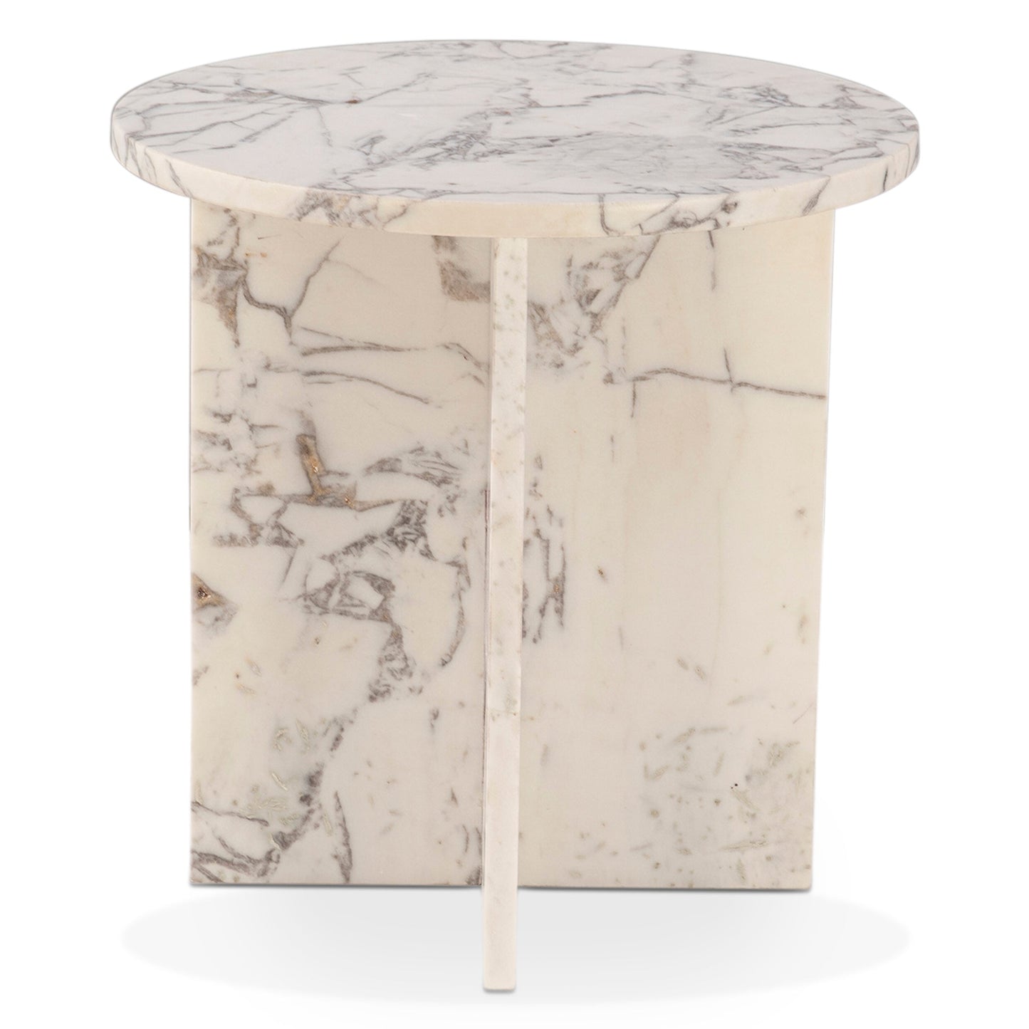 20" Alabaster Marble Side Table