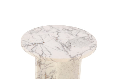 20" Alabaster Marble Side Table