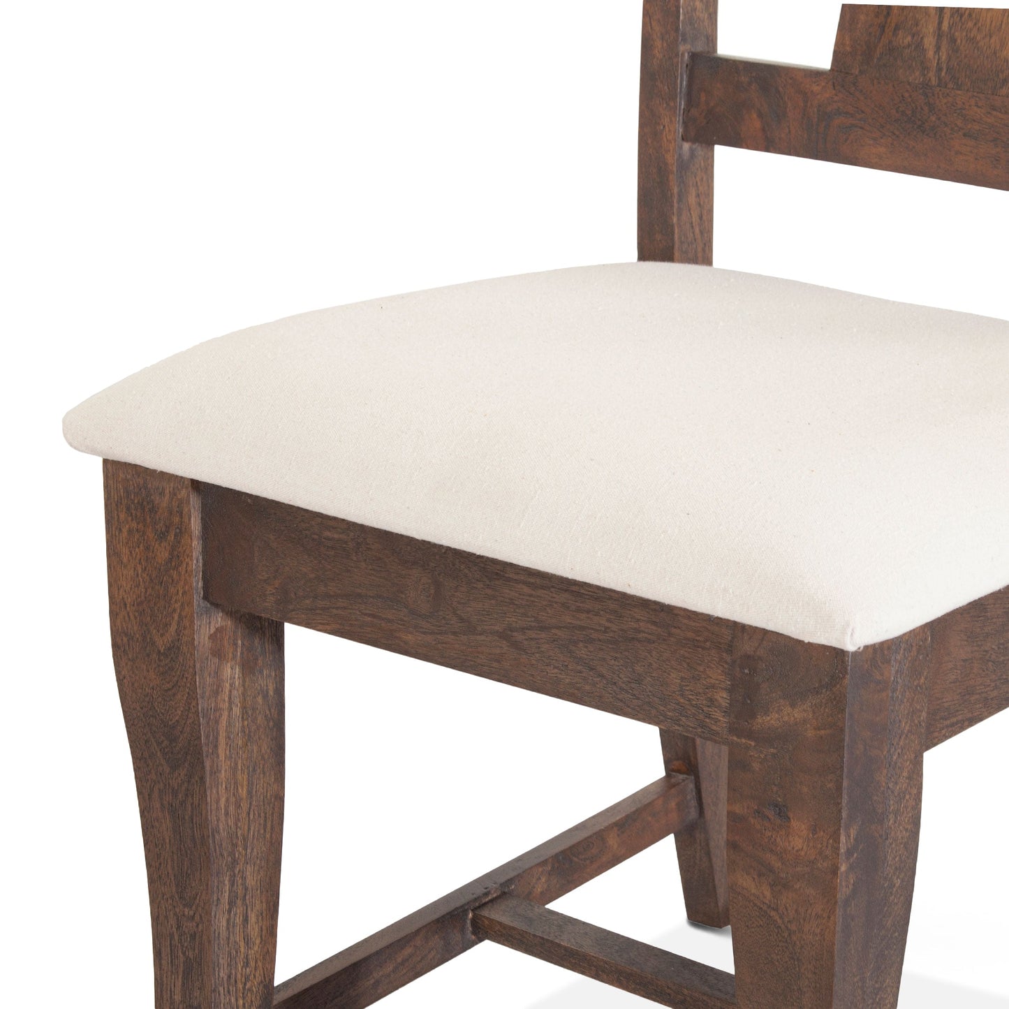 19" Weathered Mango Upholstered Dining Chair