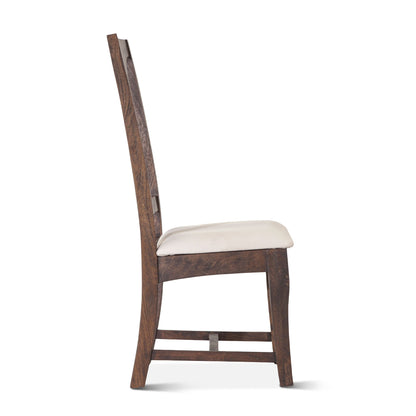 19" Weathered Mango Upholstered Dining Chair