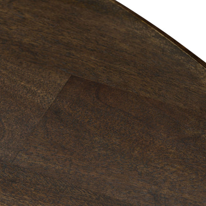 60" Vintage Brown Round Dining Table