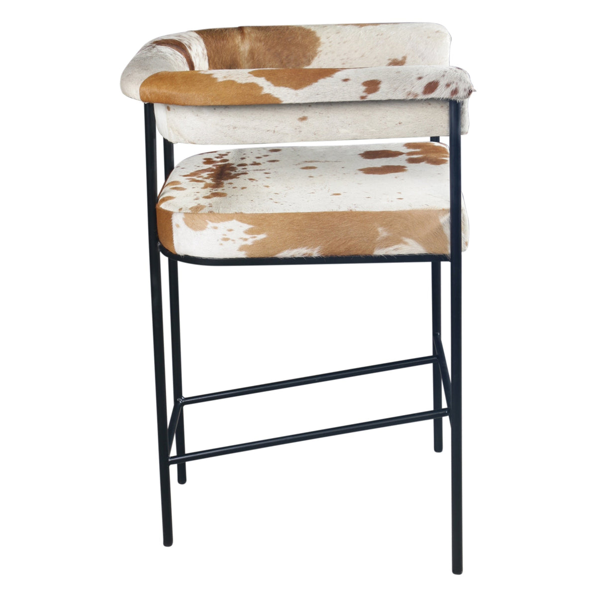 26" Brown Hair on Hide Counter Chair