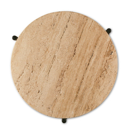 18" Travertine Stone Side Table