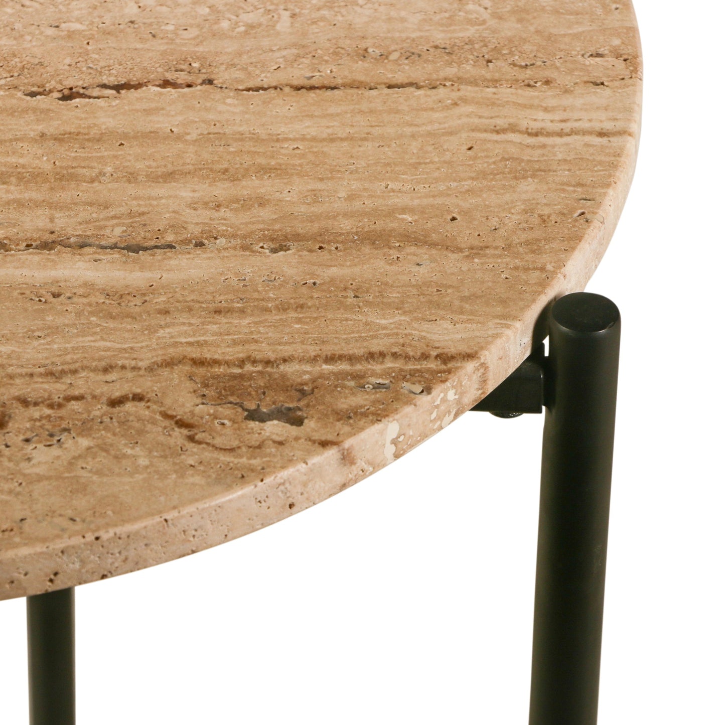 18" Travertine Stone Side Table