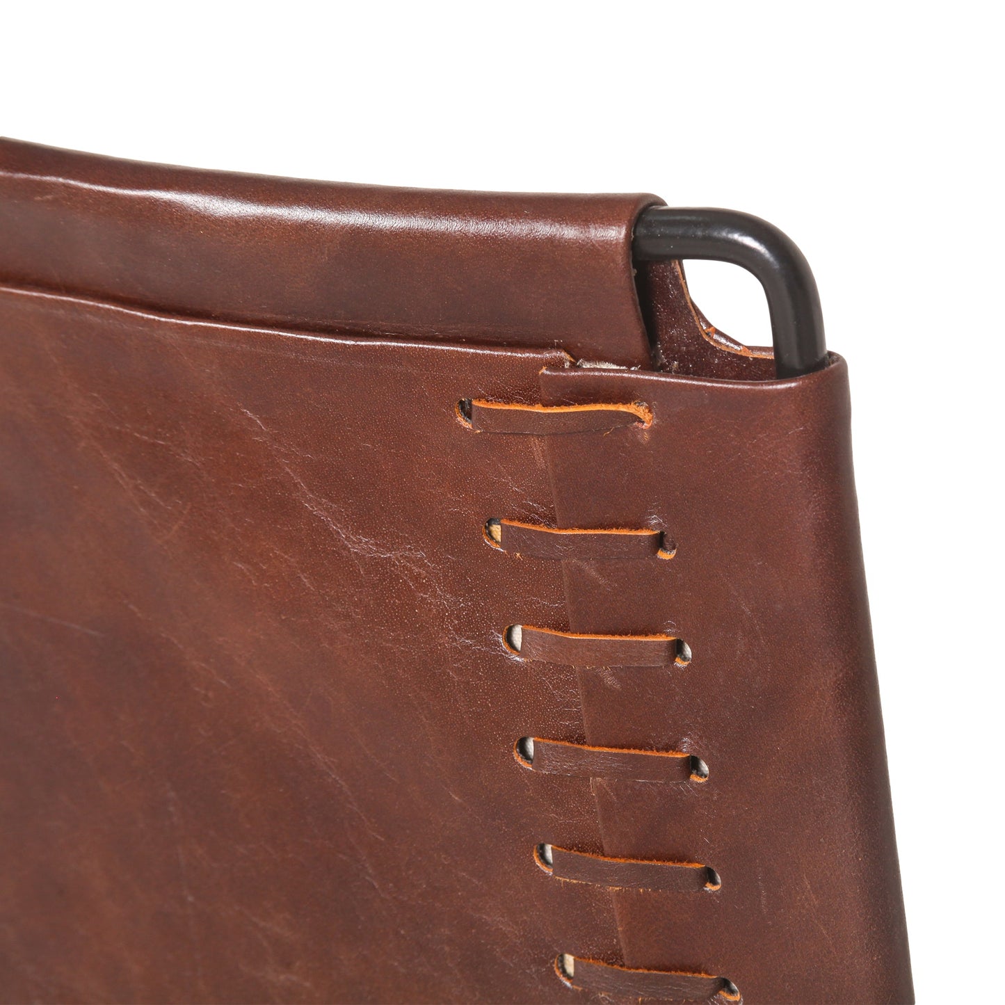 19" Chocolate Leather Dining Armchair