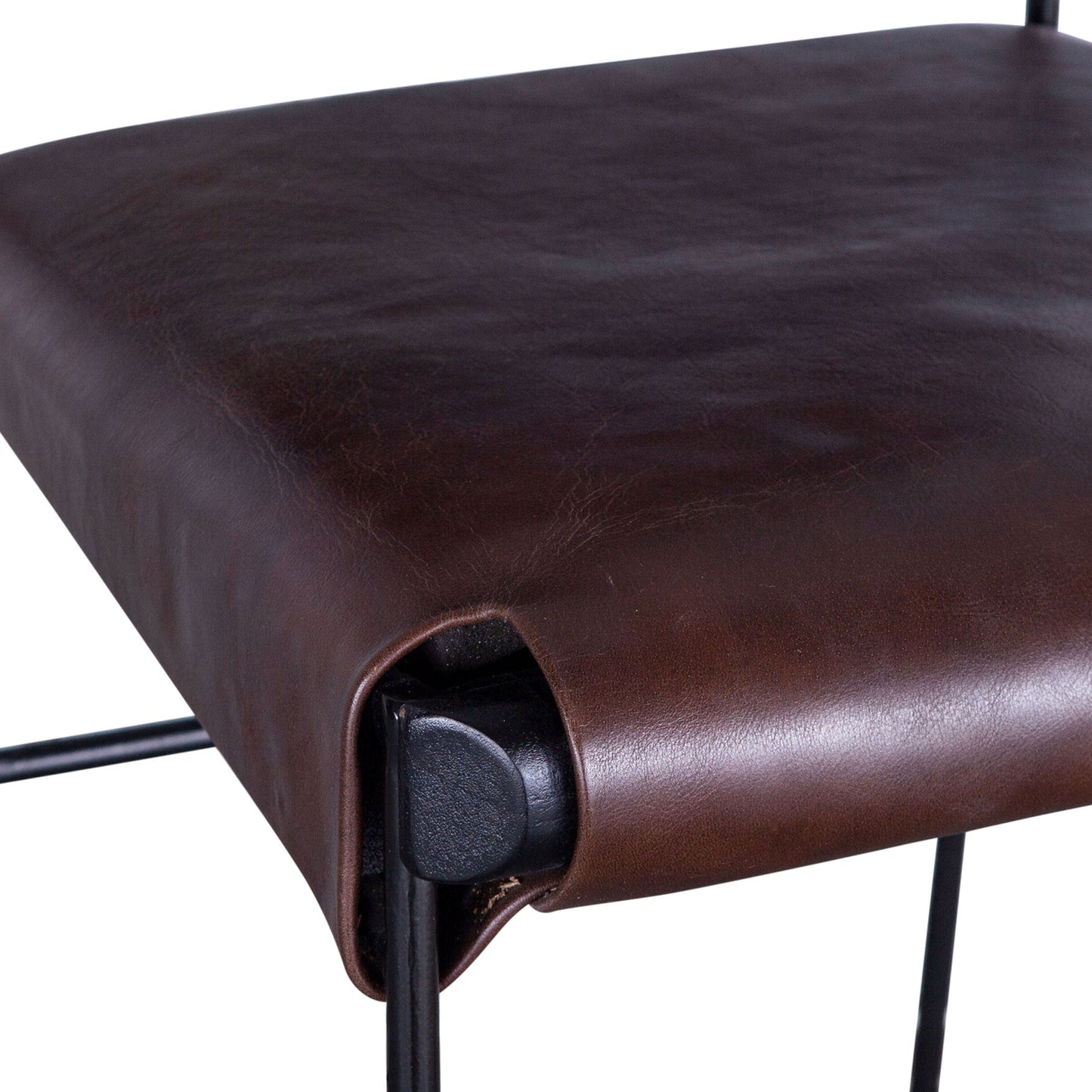 17" Chocolate Leather Bar Chair