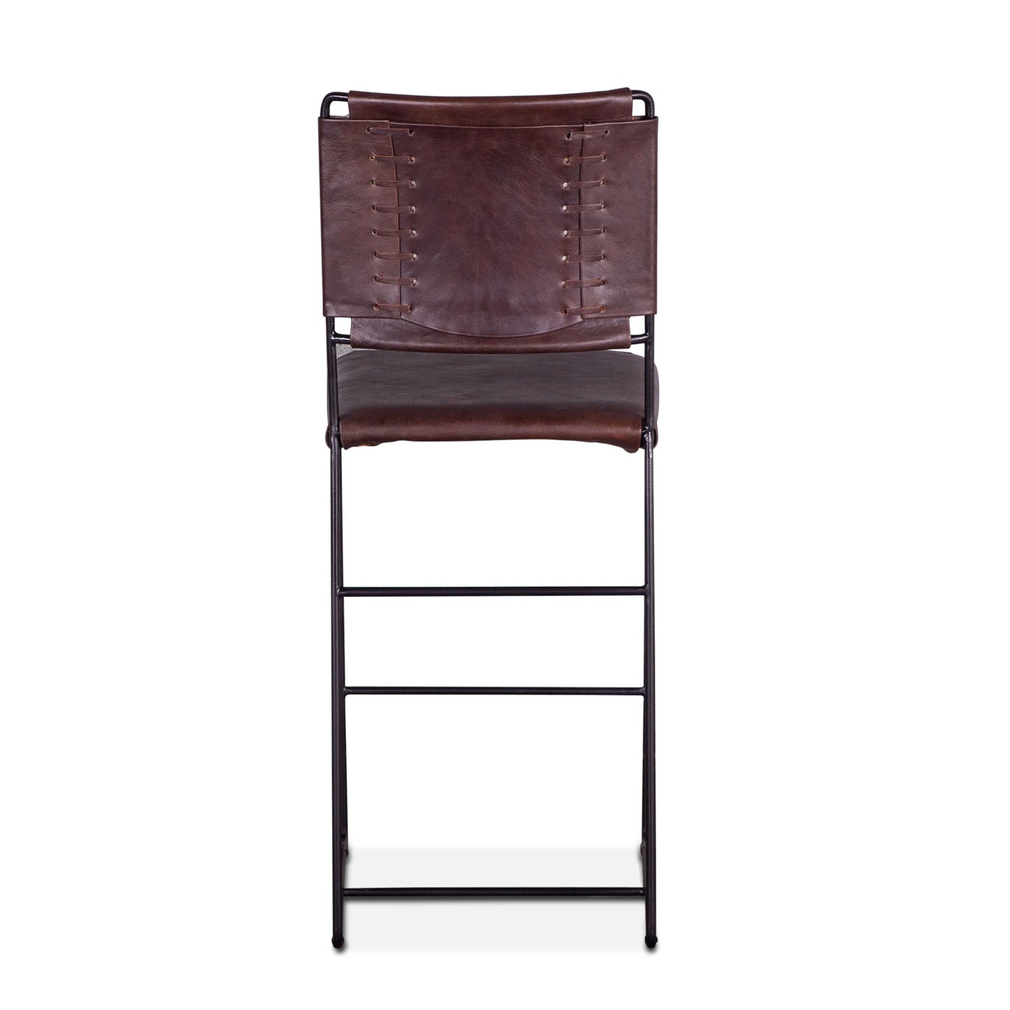 17" Chocolate Leather Counter Chair