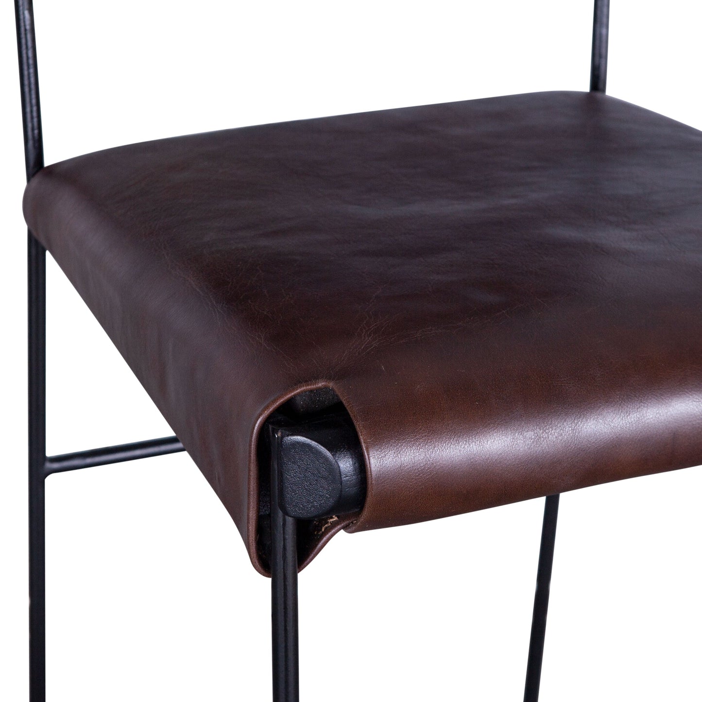 17" Chocolate Leather Counter Chair