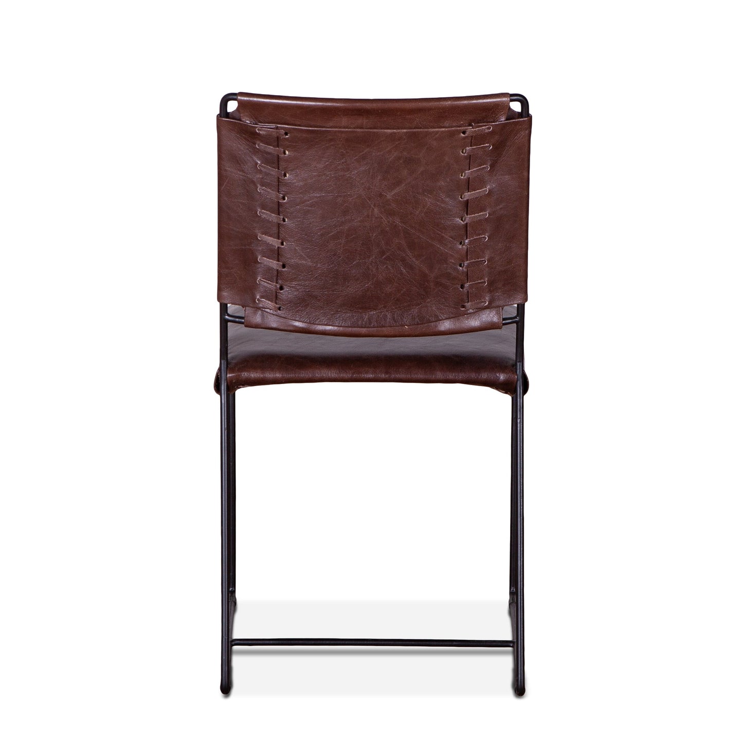 18" Chocolate Leather Dining Chair
