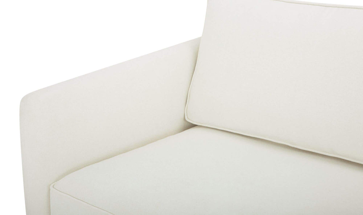112" White Upholstered Right Facing Sectional