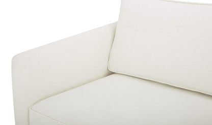 112" White Upholstered Right Facing Sectional