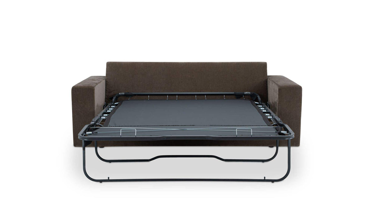 87.8" Warm Charcoal Upholstered Sleeper Sofa
