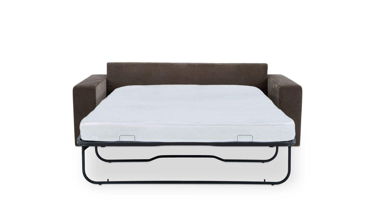 87.8" Warm Charcoal Upholstered Sleeper Sofa