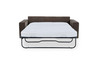 87.8" Warm Charcoal Upholstered Sleeper Sofa