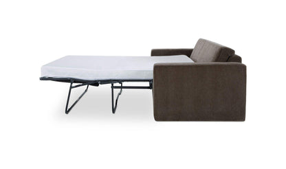 87.8" Warm Charcoal Upholstered Sleeper Sofa