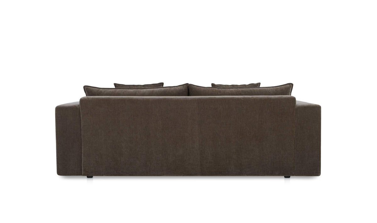87.8" Warm Charcoal Upholstered Sleeper Sofa