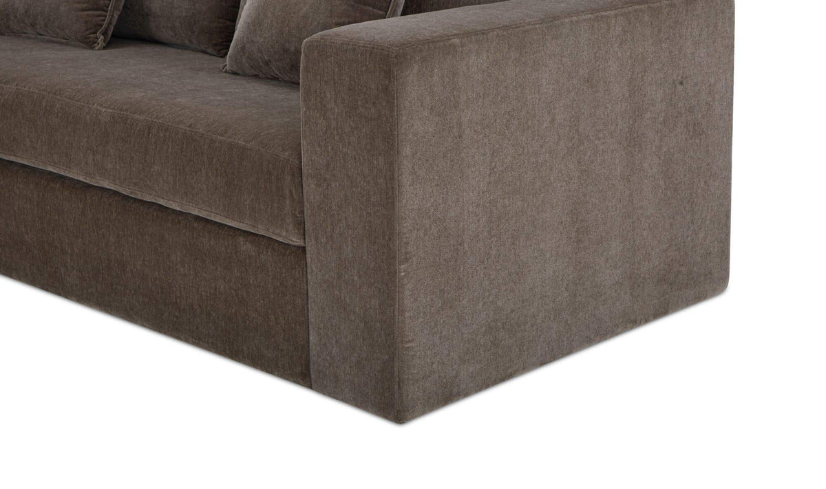 87.8" Warm Charcoal Upholstered Sleeper Sofa