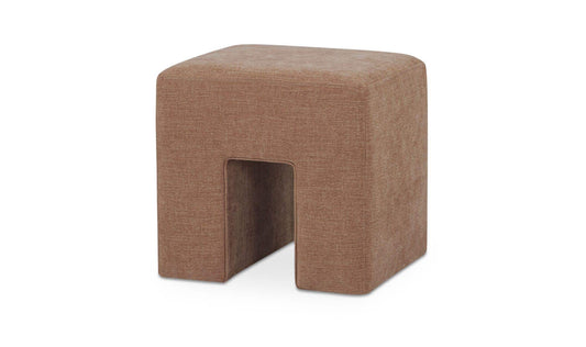18" Washed Pink Wood Stool