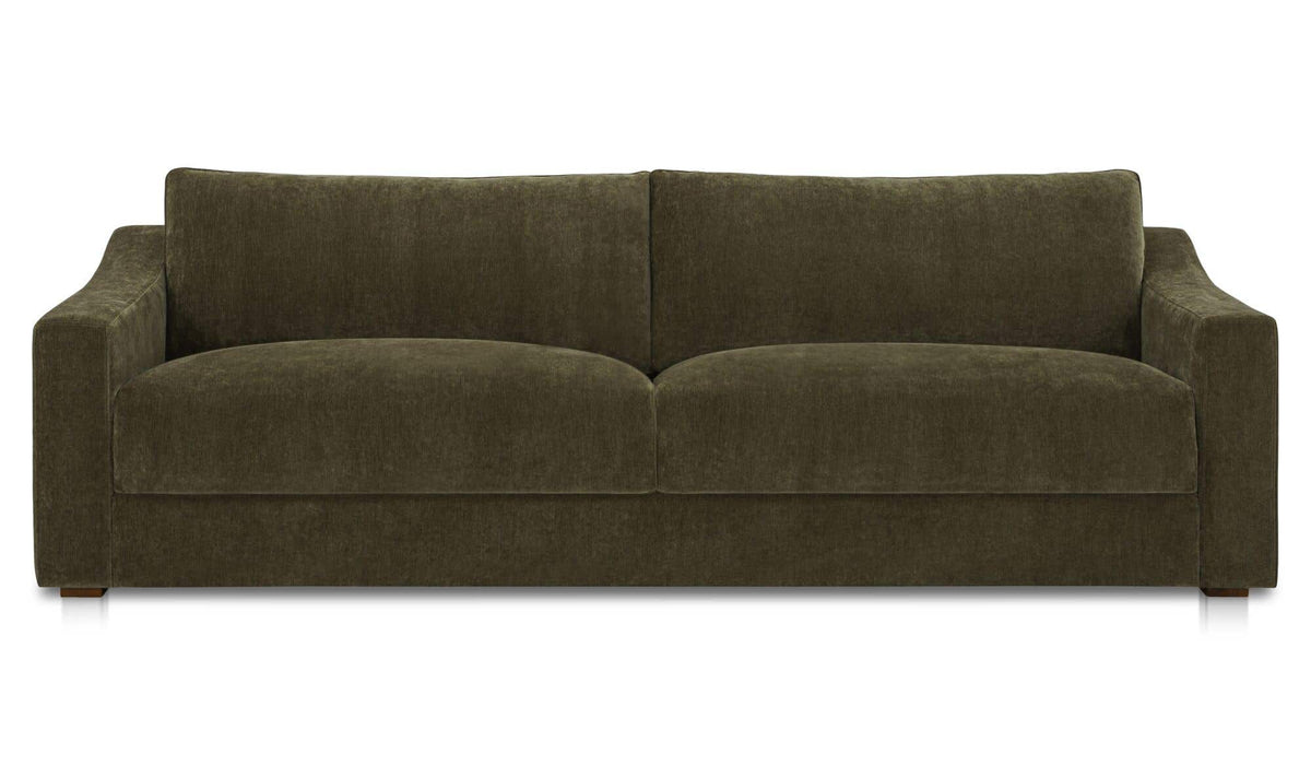 91" Cedar Green Upholstered Sofa