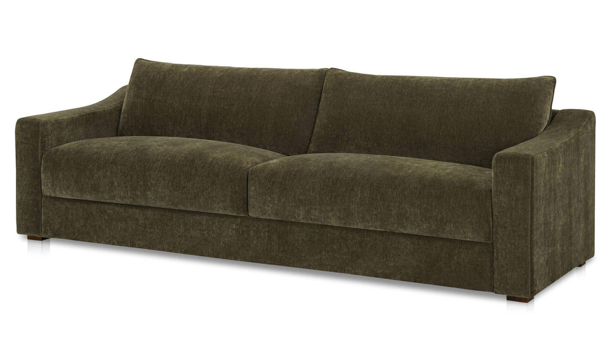 91" Cedar Green Upholstered Sofa