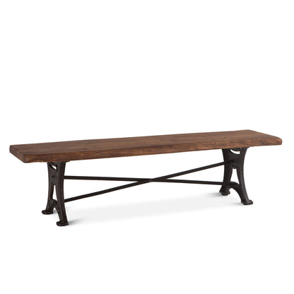 70" Raw Walnut Acacia Wood Bench