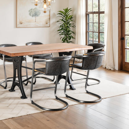 72" Raw Walnut Acacia Wood Gathering Table